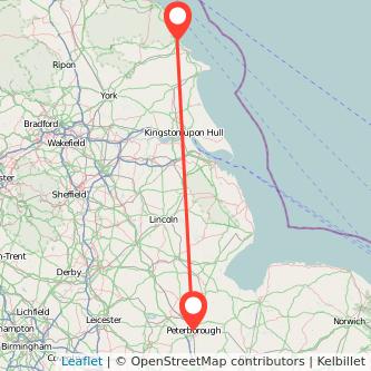 Peterborough Scarborough train map