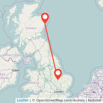 Peterborough Aberdeen train map