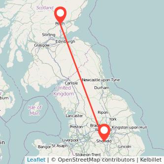 Perth Sheffield bus map