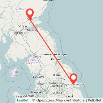 Perth Hull bus map