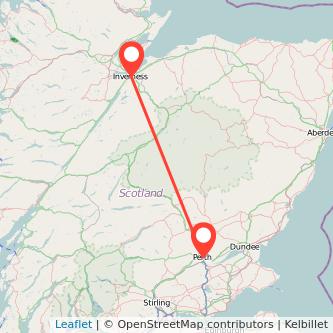 Perth Inverness train map