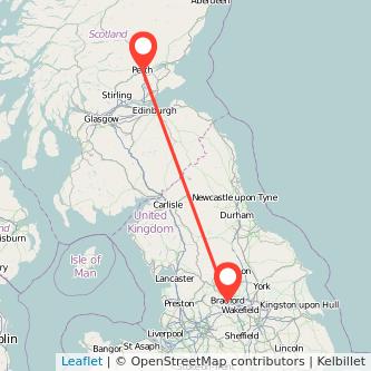 Perth Bradford bus map