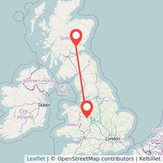 Perth Telford train map