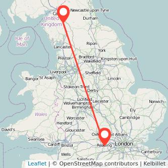 Penrith Reading train map