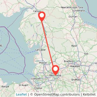 Penrith Manchester train map