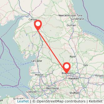 Penrith Bradford bus map