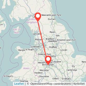 Penrith Birmingham train map