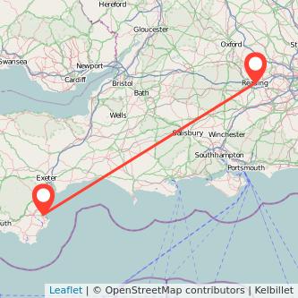 Paignton Reading train map