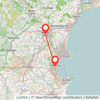 Paignton Newton Abbot train map