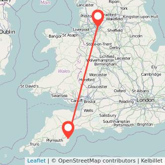 Paignton Manchester train map