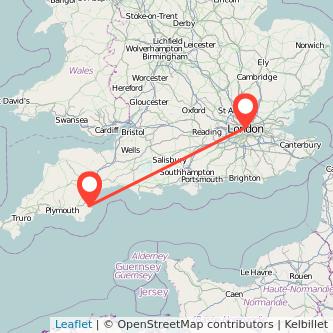 Paignton London bus map