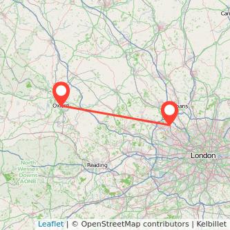 Oxford Watford bus map