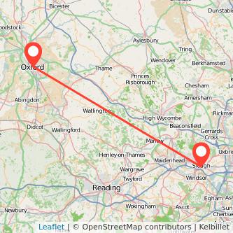 Oxford Slough train map