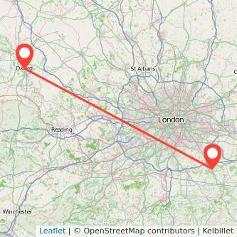 Oxford Sevenoaks bus map