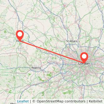 Oxford London bus map