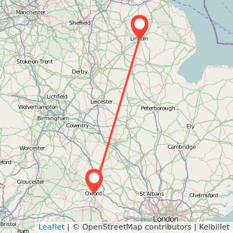 Oxford Lincoln train map