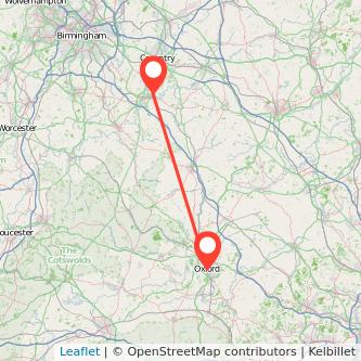 Oxford Leamington bus map