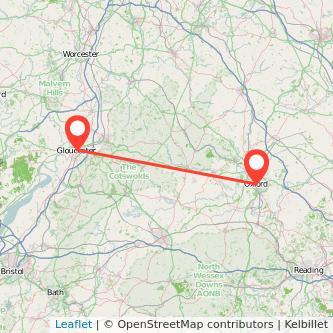 Oxford Gloucester train map