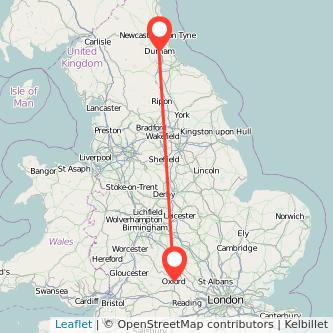 Oxford Durham bus map
