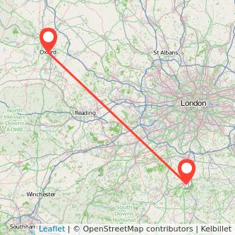 Oxford Crawley bus map