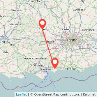 Oxford Chichester train map