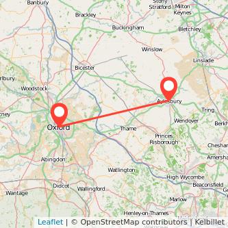 Oxford Aylesbury train map