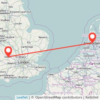 Oxford Amsterdam train map