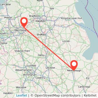 Oldham Peterborough bus map
