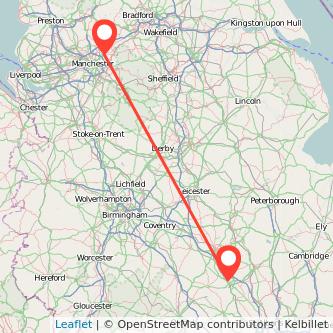 Oldham Milton Keynes bus map