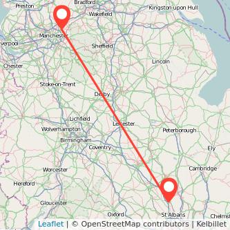 Oldham Luton bus map