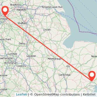 Oldham Ipswich bus map