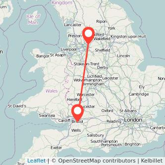 Oldham Bristol train map