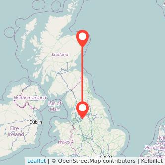 Oldham Aberdeen train map