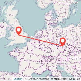 Nuneaton Prague train map