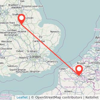 Nottingham Lille bus map