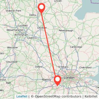 Nottingham Woking train map