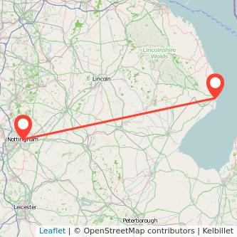 Nottingham Skegness bus map