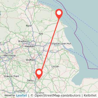 Nottingham Scarborough train map