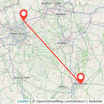 Nottingham Rochdale train map