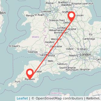 Nottingham Plymouth train map