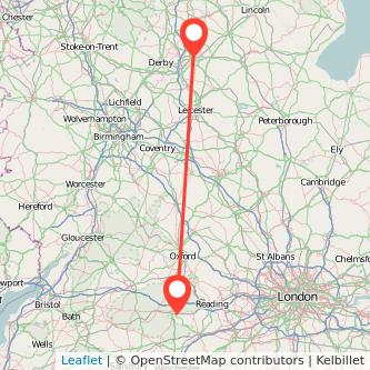 Nottingham Newbury train map