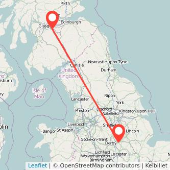 Nottingham Motherwell bus map