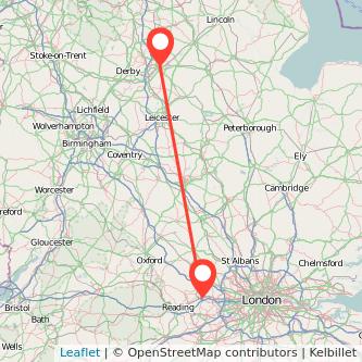 Nottingham Maidenhead train map