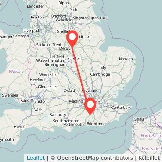 Nottingham Horsham bus map