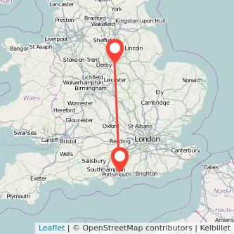 Nottingham Havant bus map