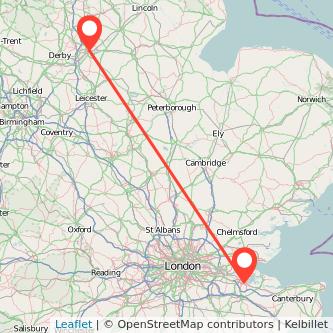 Nottingham Gillingham train map