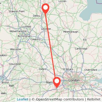 Nottingham Camberley train map