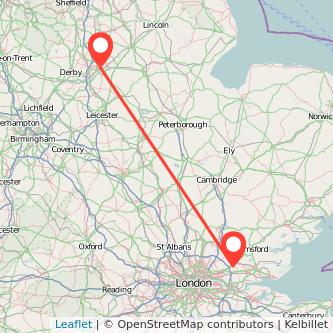 Nottingham Brentwood train map