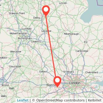 Nottingham Bracknell train map