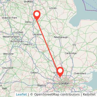 Nottingham Borehamwood train map